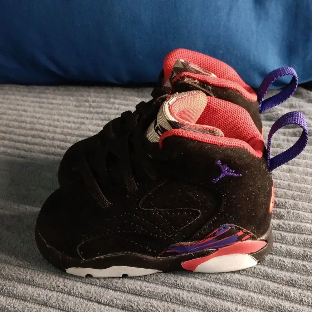 Nike Air Jordan 6 Retro TD DZ5576-006 Size 4C Black Bright Crimson Game Royal